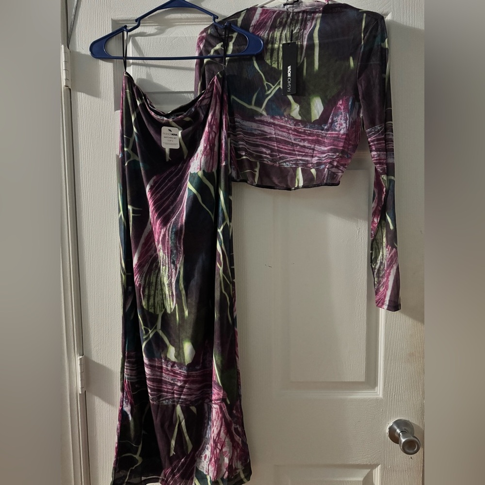 Fashion Nova Multicolor Skirt Set